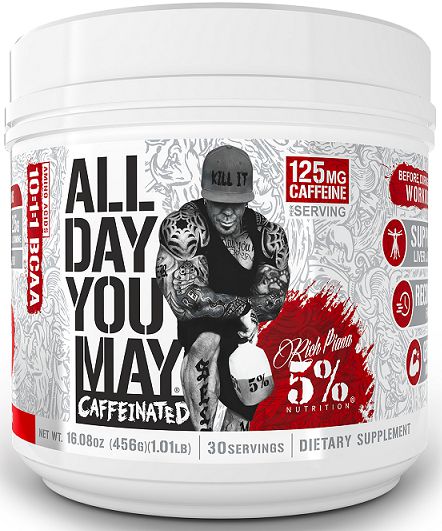 5% Nutrition All Day You May Caffeinated 500g Powder