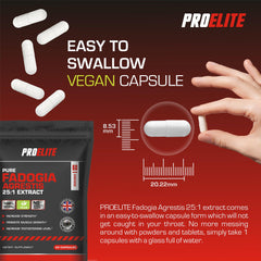 Pro-Elite Fadogia Agrestis 25:1 Extract Vegan Capsules