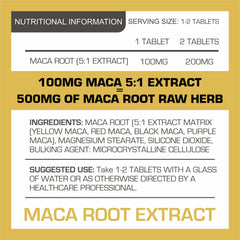 Pro-Elite Maca Root 5:1 Extract Vegan Tablets