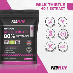 Pro-Elite Milk Thistle 40:1 Extract - Capsules VEGAN