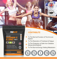 Pro-Elite Vitamin C + Zinc Vegan Tablets