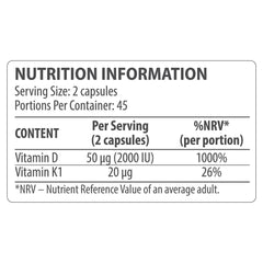 Dorian Yates D3 + K1 Vitamin 90 Capsules