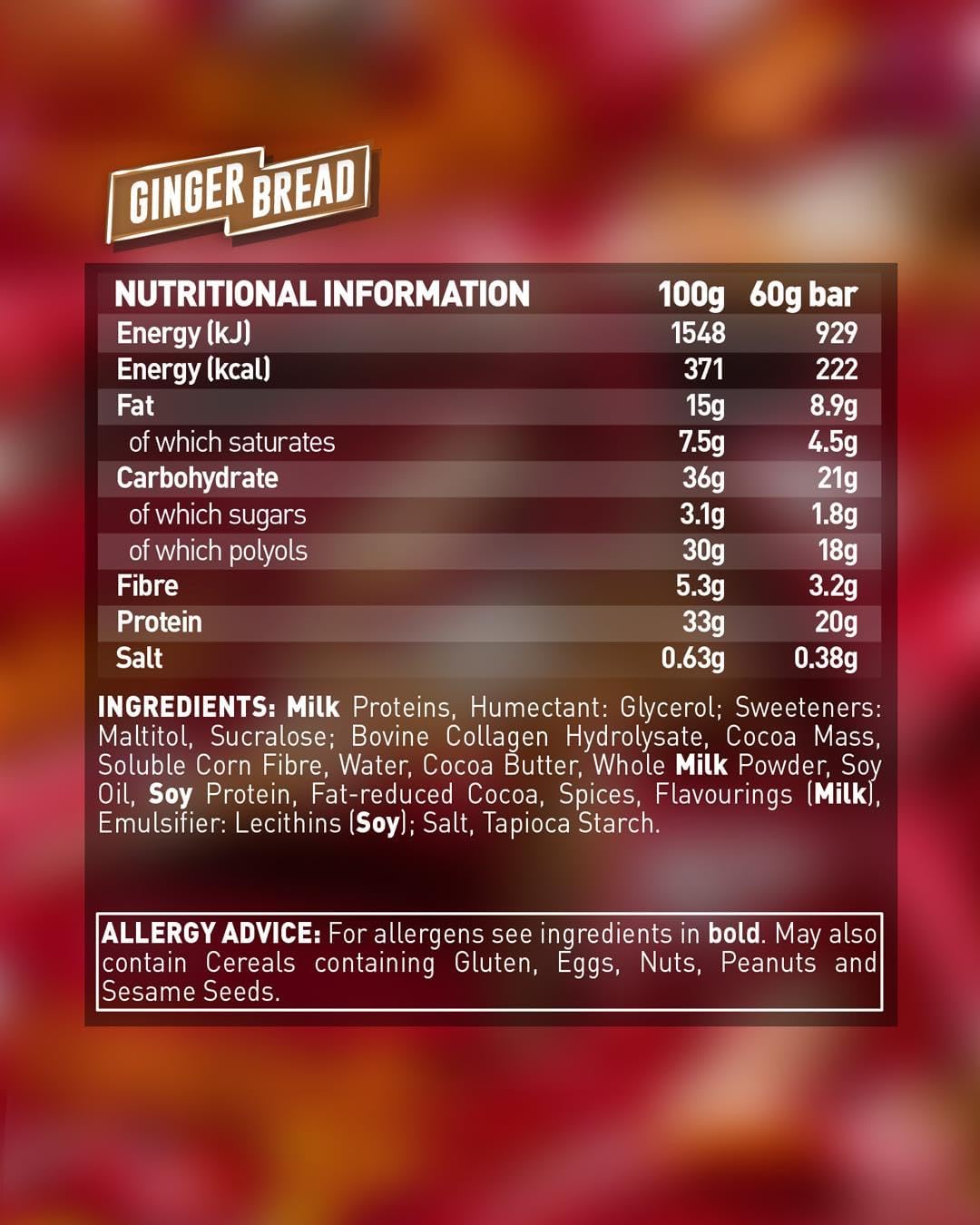 Grenade Carb Killa Bars 12x60g Ginger Bread