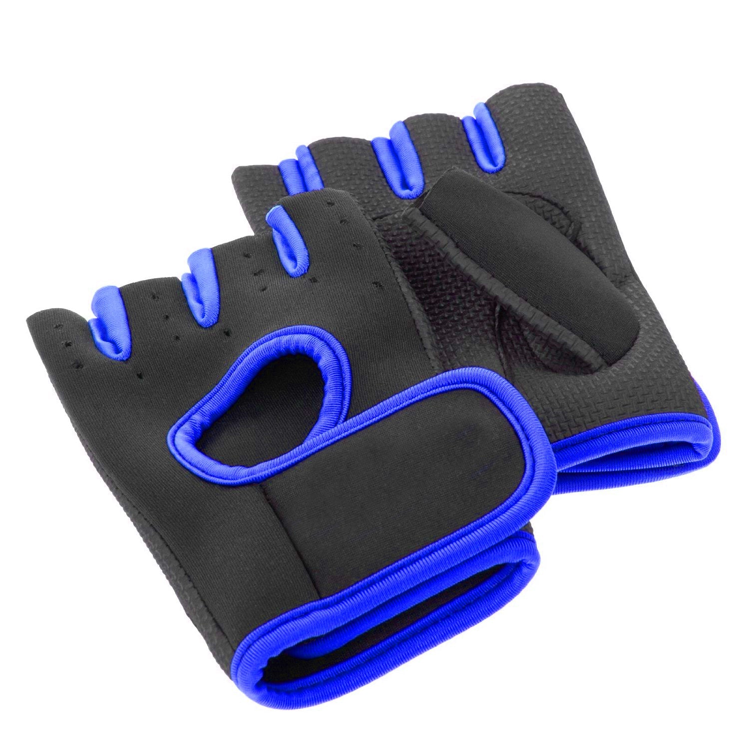 MAX5 Leather Gloves Black/Blue