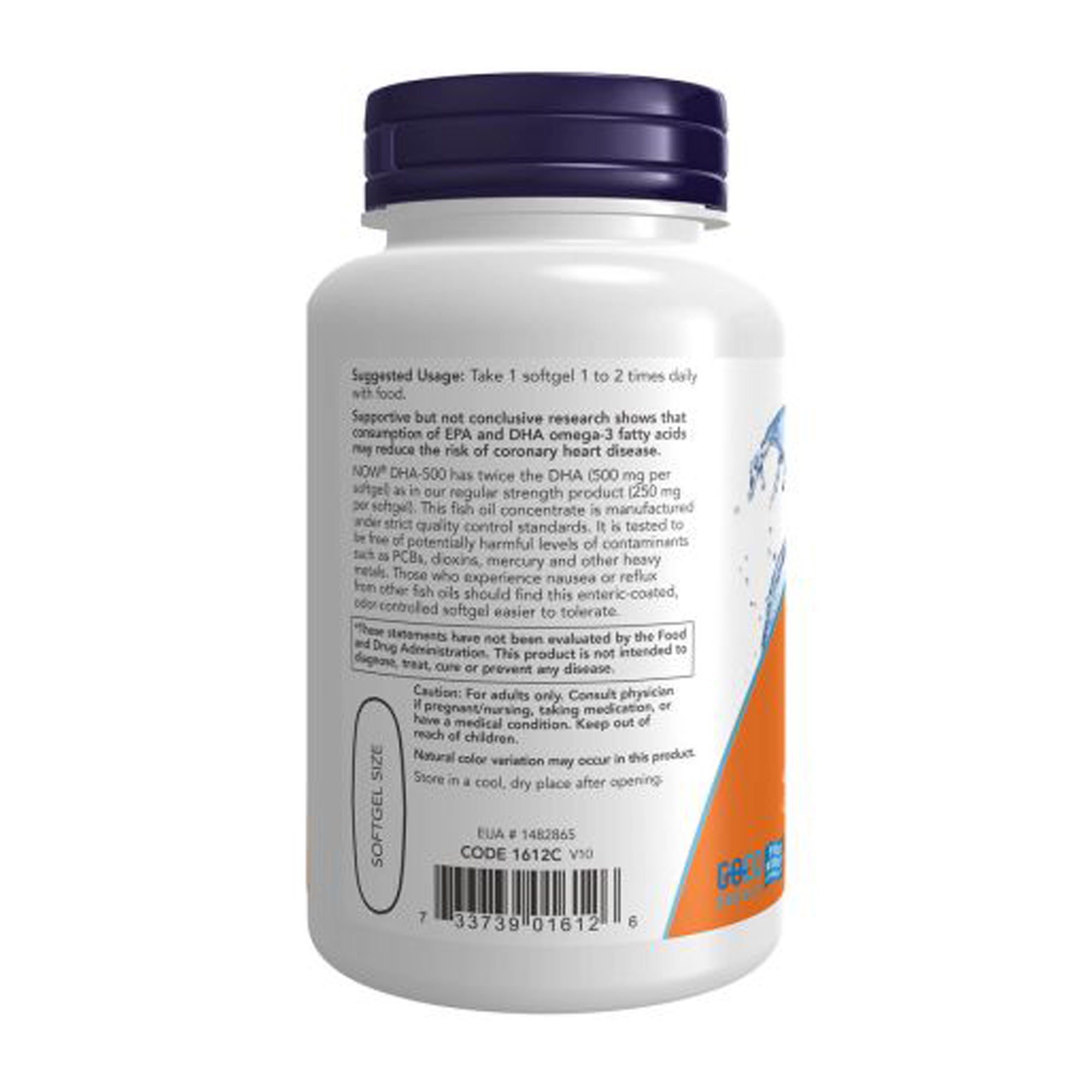 NOW Foods DHA-500, 500DHA/250 EPA - 90 Softgels