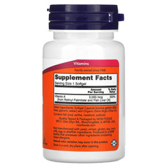 NOW Foods Vitamin A,10,100iu - 100 Softgels