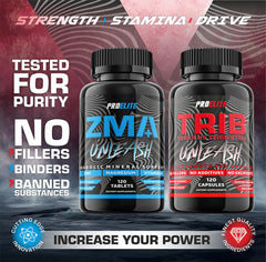 PROELITE ZMB6+ - 120 Tablets (Bottle) + PROELITE Tribulus Terrestris - 120 Capsules (Bottle)