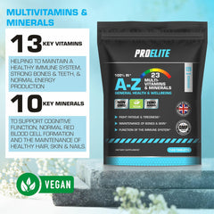 Pro-Elite A-Z Multi Vitamins and Minerals - Vegan Tablets