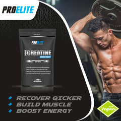 Pro-Elite Pure Creatine Monohydrate 500g x 2 = 1KG Powder