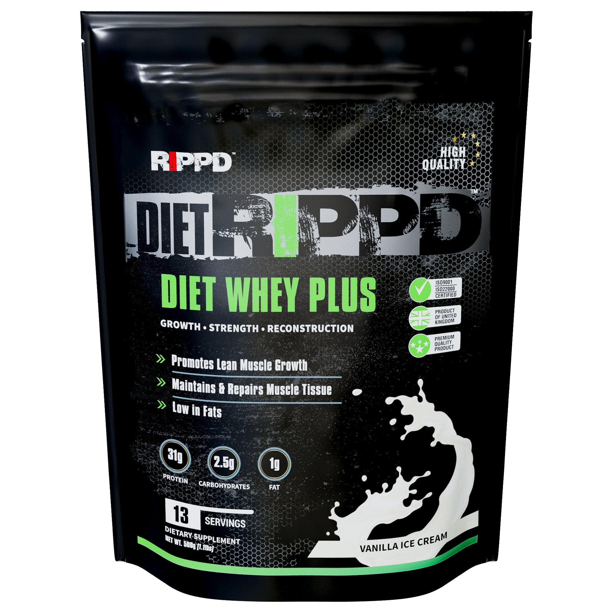 RIPPD DIETRIPPD Diet Whey Plus 500g Powder