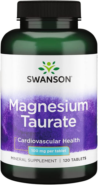 Swanson Magnesium Taurate 100mg - 120 Tablets