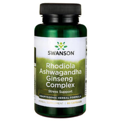 Swanson Rhodiola Ashwagandha Ginseng Complex 60 Capsules