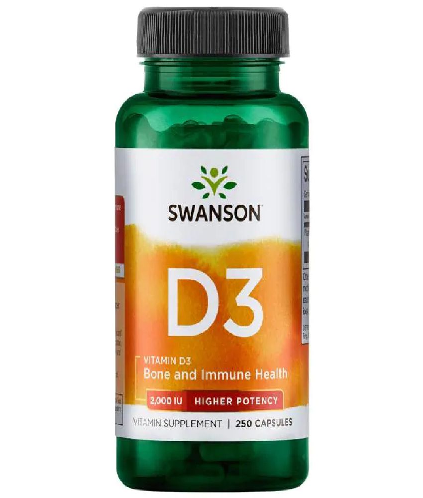 Swanson Vitamin D-3 2000 IU Higher Potency 250 Capsules