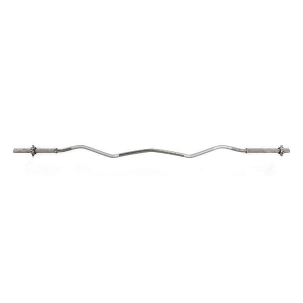 TnP Accessories 1" Curl Bar + 2 Star Collars 1200X25Mm (4') 1"Curl Silver-Bars & Collars-londonsupps