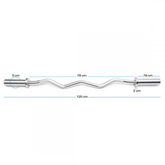 TnP Accessories 2" Curl Bar 1200X50Mm (4') Ez 2"Curl Silver + collar-Bars & Collars-londonsupps