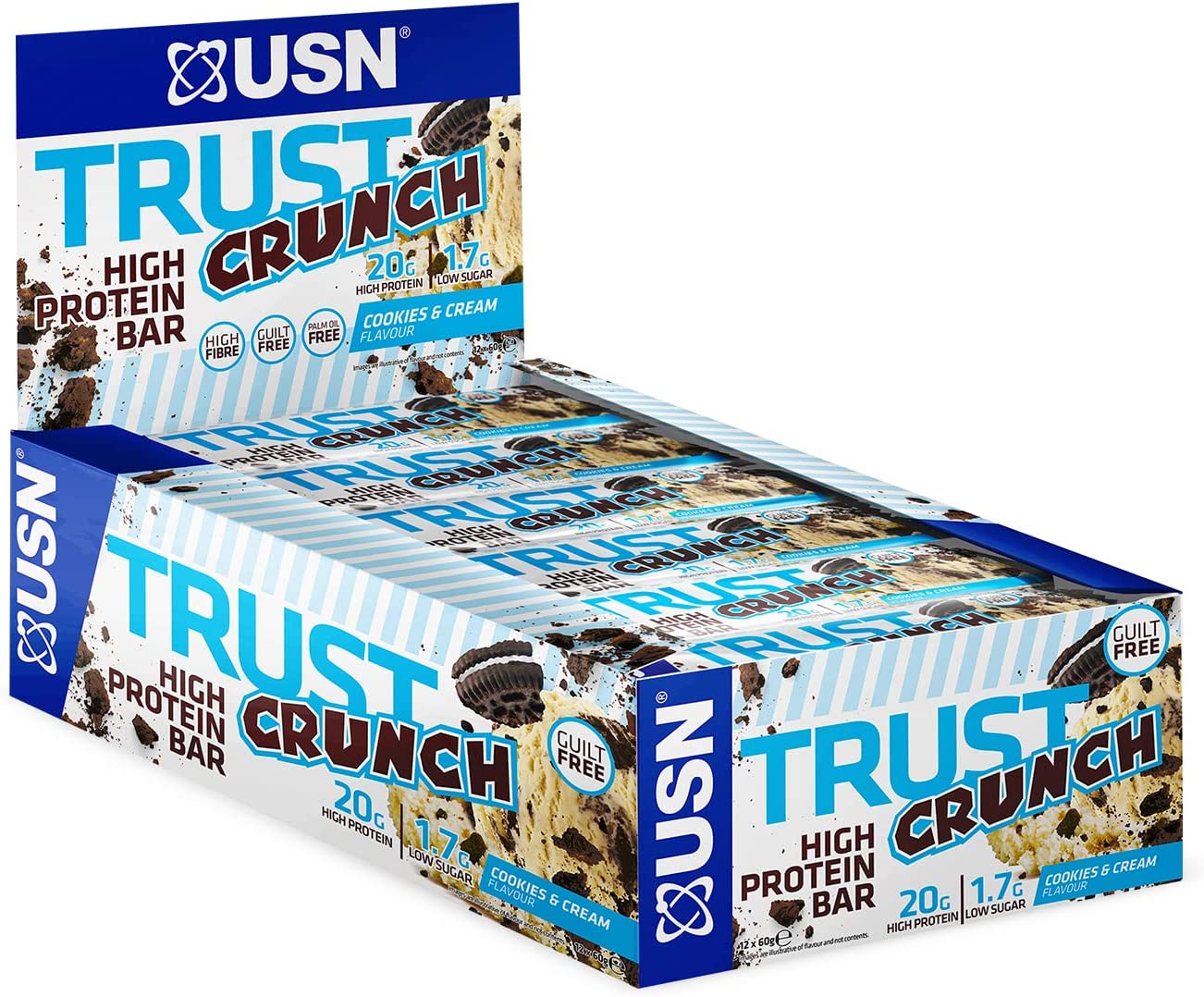 USN Trust Crunch Bars 12x60g